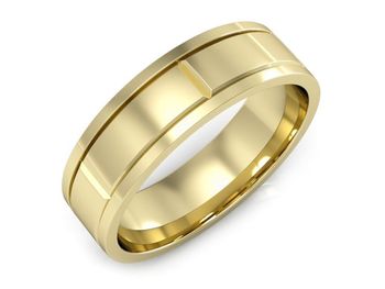 Obrączka pierścionek żółte złoto próba 585 - P15188zm - 1