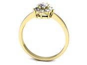 Złoty Pierścionek z diamentami żółte złoto 585 - P15191z - 3