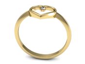 Pierścionek zaręczynowy z brylantem żółte złoto - p15203z - 3
