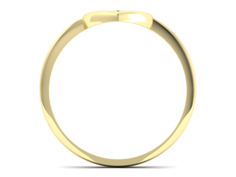Pierścionek zaręczynowy z brylantem żółte złoto - p15203z — zdjęcie 2