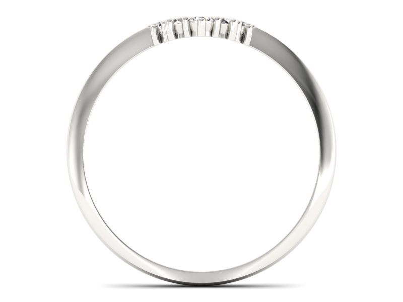 Złoty pierścionek z brylantami białe złoto - P15209b — zdjęcie 2