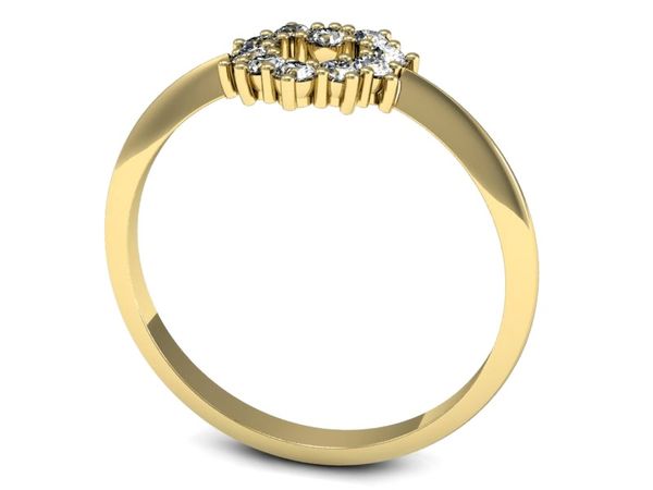 Pierścionek zaręczynowy z brylantami złoto 585 - P15209z