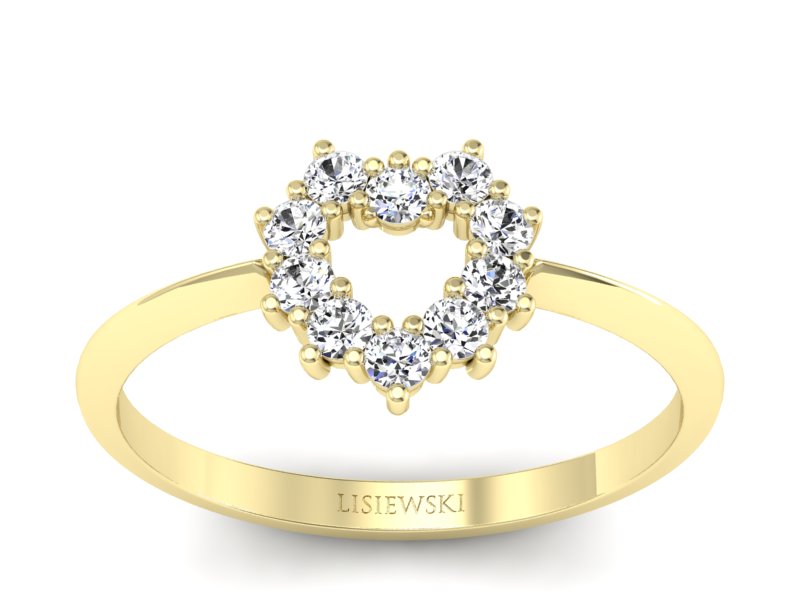 Pierścionek zaręczynowy z brylantami - P15209z