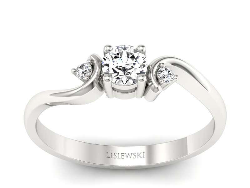 Pierścionek z platyny z brylantami - P15210PT