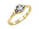 Złoty Pierścionek z diamentami żółte złoto 585 - P15212z