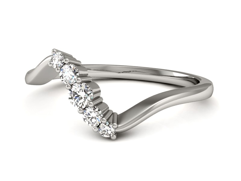 Pierścionek zaręczynowy z brylantami - P15218b — zdjęcie 2