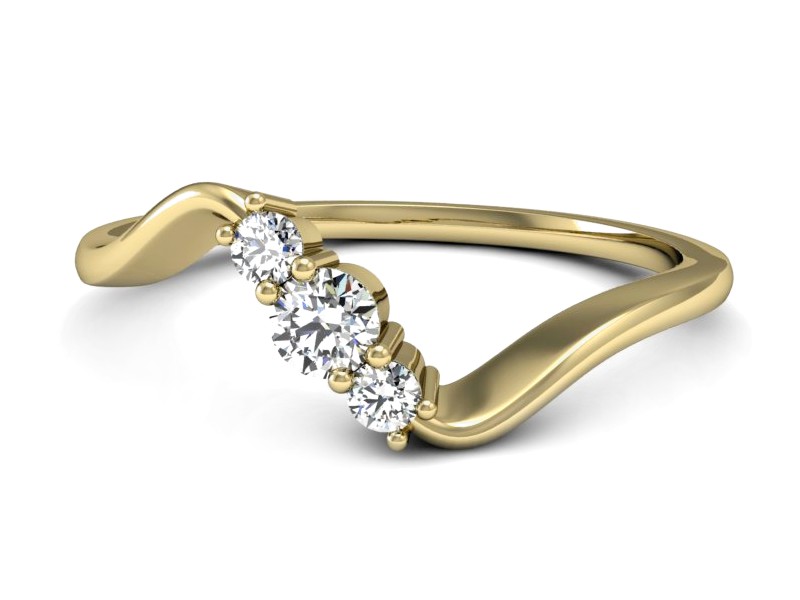 Pierścionek zaręczynowy z brylantami - P15221z — zdjęcie 2