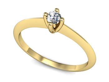 Pierścionek zaręczynowy z diamentem zloto 585 - P15230z - 1