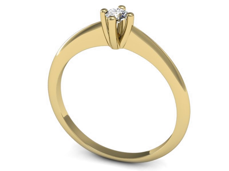 Pierścionek zaręczynowy z diamentem - P15230z — zdjęcie 3