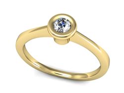 Złoty Pierścionek zaręczynowy z brylantem złoto - P15231z