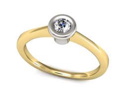 Pierścionek zaręczynowy z diamentem złoto 585 - P15231zb
