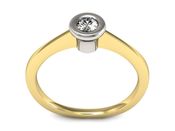 Pierścionek zaręczynowy z diamentem złoto 585 - P15231zb - 3