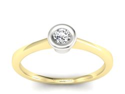 Pierścionek zaręczynowy z diamentem złoto 585 - P15231zb