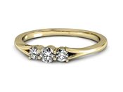 Pierścionek zaręczynowy z diamentami żółte złoto - P15241z - 2