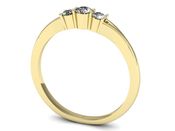Pierścionek zaręczynowy z diamentami żółte złoto - P15241z - 3