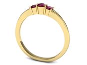 Złoty Pierścionek z rubinami żółte złoto 585 - P15241zrr - 3