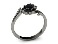 Pierścionek zaręczynowy czarne diamenty czarne złoto - p15244czcd- 3