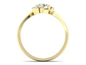 Pierścionek zaręczynowy z brylantami żółte złoto - P15244z - 2