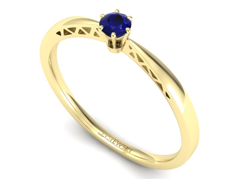 Złoty pierścionek ze spinelem - P15245zsp — zdjęcie 3