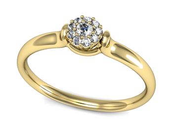 Pierścionek zaręczynowy z brylantami złoto 585 - P15249z - 1