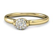 Pierścionek zaręczynowy z brylantami złoto 585 - P15249z - 2