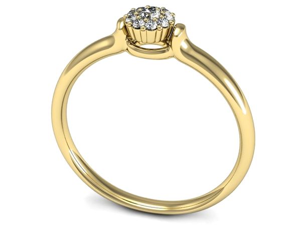 Pierścionek zaręczynowy z brylantami złoto 585 - P15249z