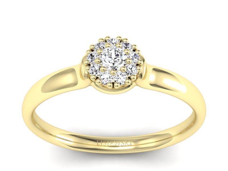 Pierścionek zaręczynowy z brylantami - P15249z