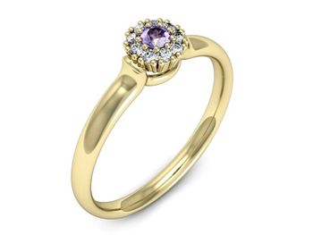 Pierścionek zaręczynowy z tanzanitem i diamentami - P15249zt - 1