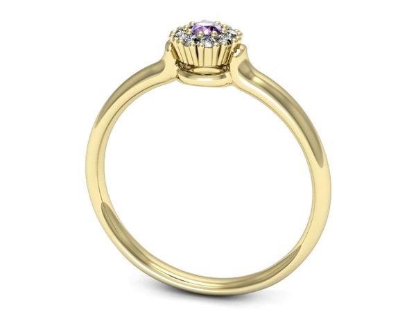 Pierścionek zaręczynowy z tanzanitem i diamentami - P15249zt