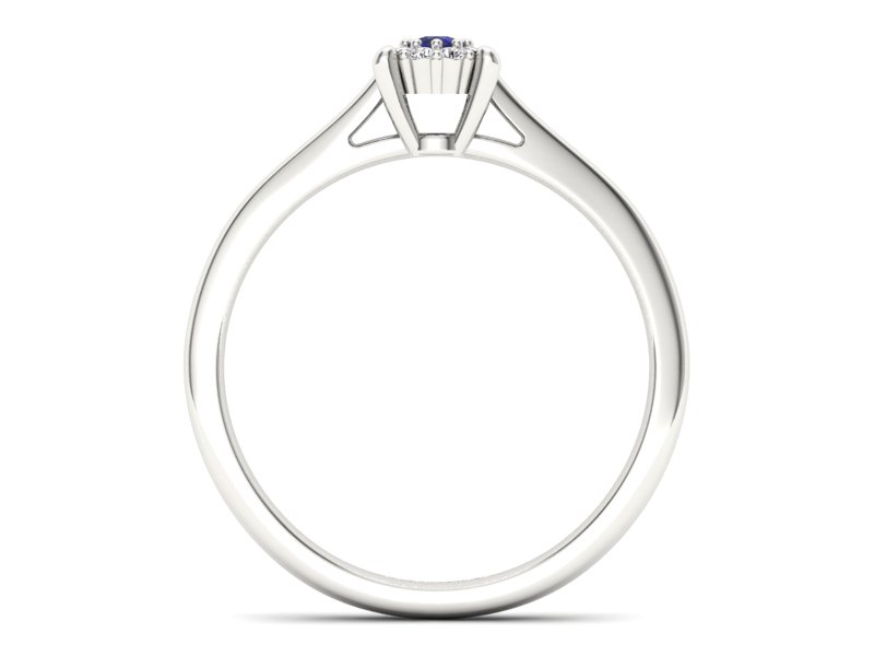 Złoty pierścionek ze spinelem i brylantami - P15250bsp — zdjęcie 2