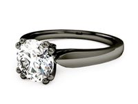 Pierścionek zaręczynowy z diamentami czarne złoto - p15259cz- 3