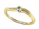 Złoty Pierścionek zaręczynowy z brylantem złoto - p15261z