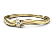 Złoty Pierścionek zaręczynowy z brylantem złoto - p15261z - 2