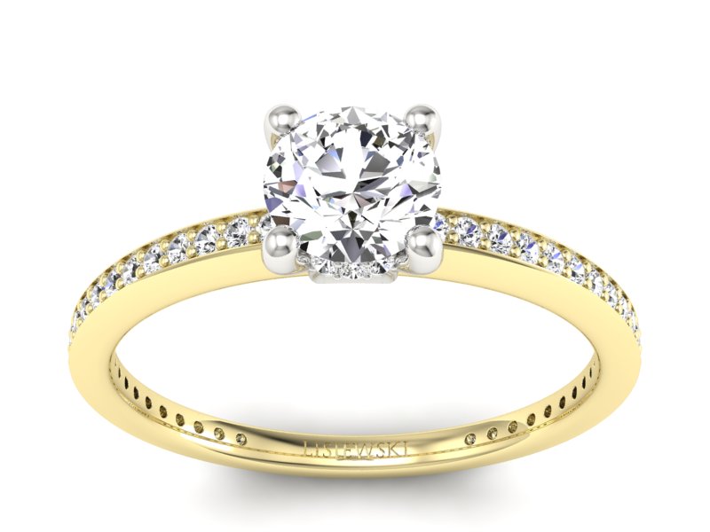 Pierścionek zaręczynowy z diamentami - P15263zb