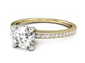 Pierścionek zaręczynowy z diamentami złoto 585 - P15263zb - 2