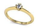 Złoty pierścionek z brylantem złoto próba 585 — P15266zV