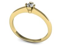 Złoty pierścionek z brylantem złoto próba 585 - P15266zV- 3