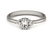 Pierścionek zaręczynowy z diamentami białe złoto - P15270b - 2