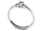 Pierścionek zaręczynowy z diamentami białe złoto - P15270b - 3