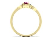 Złoty pierścionek z rubinem i brylantem złoto 585 - P15273zr - 2
