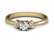 Pierścionek zaręczynowy z diamentami złoto 585 - P15275z - 2