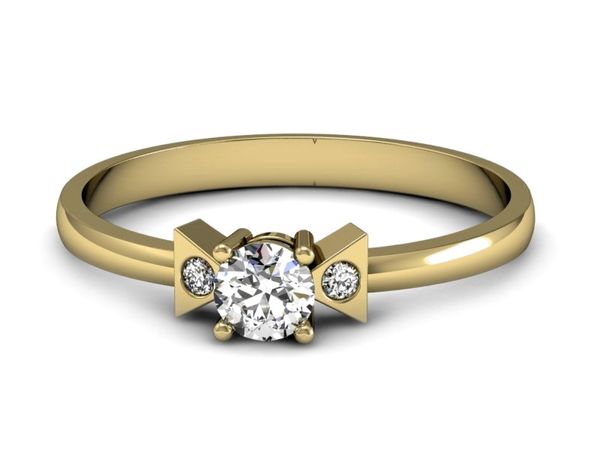 Pierścionek zaręczynowy z diamentami złoto 585 - P15275z