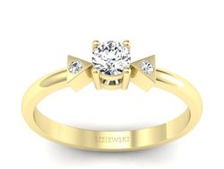 Pierścionek zaręczynowy z diamentami - P15275z