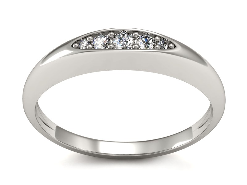 Złoty pierścionek z brylantami - P15282b — zdjęcie 3