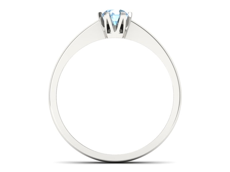 Złoty pierścionek z topazem białe złoto - P15290ba — zdjęcie 2
