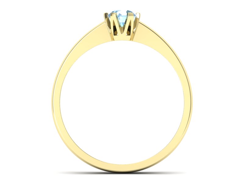 Złoty pierścionek z topazem żółte złoto - P15290za — zdjęcie 2