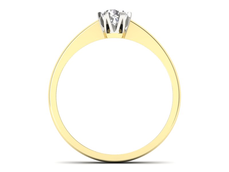 Pierścionek zaręczynowy z brylantem - P15290zb — zdjęcie 2