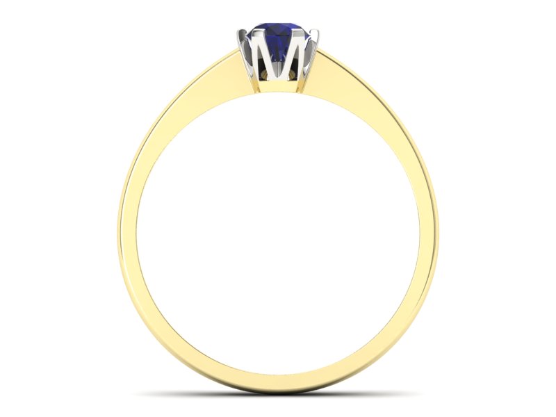 Pierścionek ze spinelem żółte białe złoto - P15290zbsp — zdjęcie 2