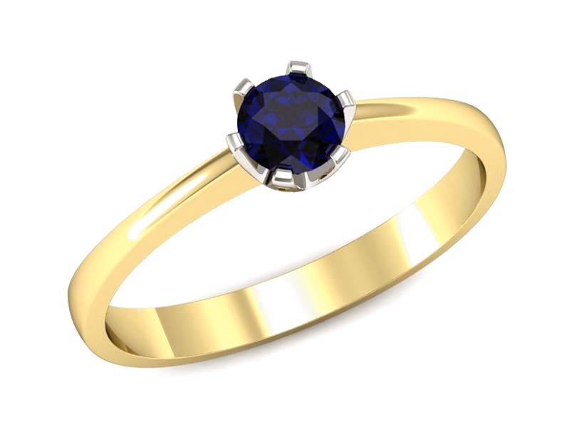 Pierścionek ze spinelem żółte białe złoto - P15290zbsp — zdjęcie 4
