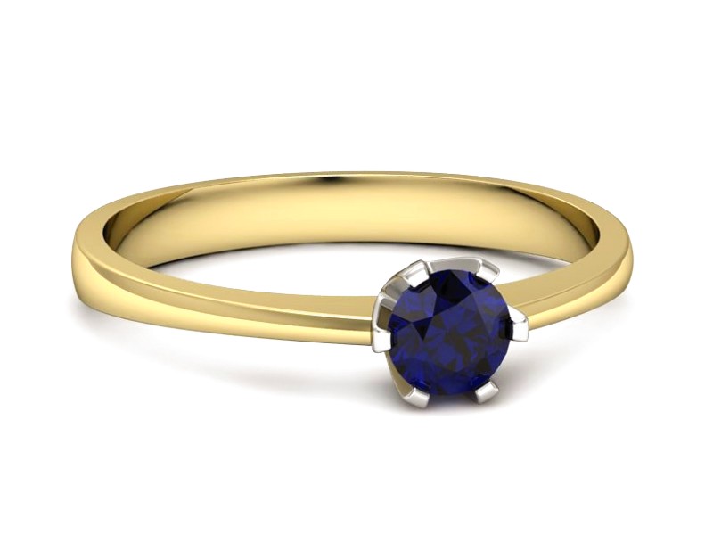Pierścionek ze spinelem żółte białe złoto - P15290zbsp — zdjęcie 5